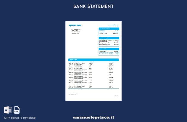 stile verificato Australia Modello verbale di prova dell'indirizzo della banca r